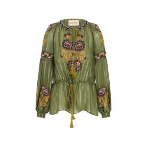 발렌티노 가라바니 블라우스 8B3AEBB69W2 C9M GREEN