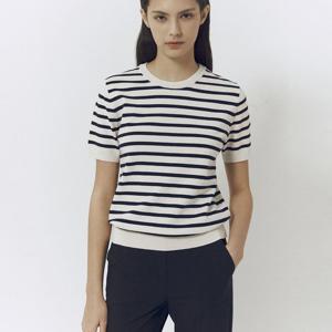 [지오다노]여 라운드 반팔 니트 05356523 풀오버 면 스웨터 356523