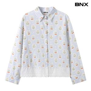[BNX]스트라이프 체리 레이스 카라 셔츠 (BY1BL011L0)