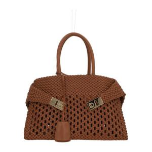 페라가모 간치니 버클 브레이디드 위빙 토트백 789997