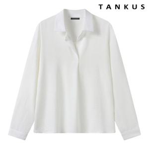 [탱커스]오픈 카라넥 베이직 긴팔 셔츠 (TY1BL014L0)