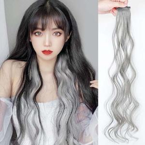 웨이브 포인트 컬러 헤어피스 붙임머리 OD-221025