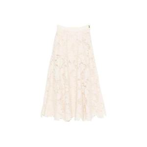 산드로 A라인 플로럴 자수 미디 스커트 SFPJU01624