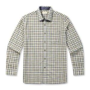 브렌우드 BRSAM26472YEX 린넨 체크 가먼트다잉 캐주얼셔츠