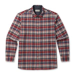 브렌우드 BRSAM26452REX 린넨코튼 멀티 체크 캐주얼셔츠