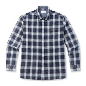 브렌우드 BRSAM26473NYD 인디고 체크 캐주얼셔츠
