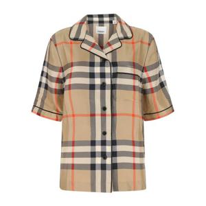 버버리 프린트 새틴 반팔셔츠 8052749 A7028