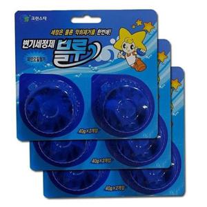 변기세정제 크린스타 양변기용 탈취세정제 6알