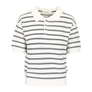 던스트 스트라이프 폴로 니트 반팔 티셔츠 UDSW6B121OW OFF WHI
