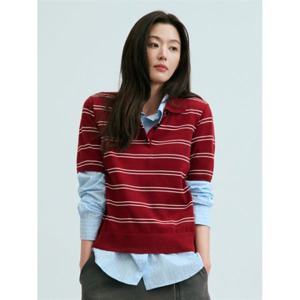 탑텐 TOPTEN 여성 수피마코튼 폴로 스웨터_MSG2ET2701 MSG2ET2701 404732