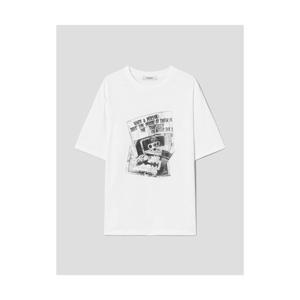 에잇세컨즈 8SECONDS 싱글 테이프 그래픽 반소매 티셔츠 화이트 265442AY41 404679