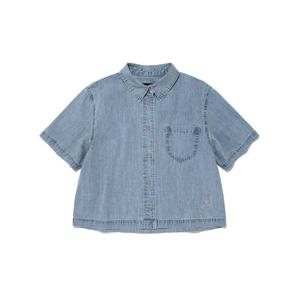 LEE 우먼 크롭 데님 반팔 셔츠 B1 LE2602SS62 IL IM