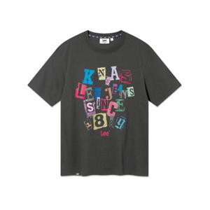 LEE 레터 콜라쥬 반팔 티셔츠 B1 LE2602ST12 CH WH