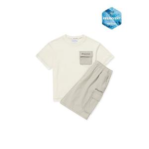 M 디스커버리키즈트레이닝세트 BQK DKAZ73053-IVS 키즈 프레시벤트 우븐 포켓 니트 트레이닝 세트