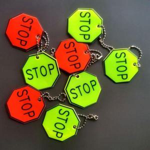 라이딩 빛반사 안전 키링 형광노랑 3개