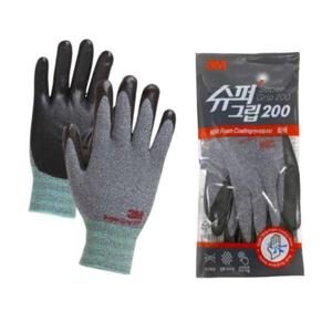 방한작업장갑 슈퍼그립 200 그레이 코팅장갑 용접 절연 안전장갑 3M