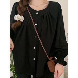 [예쎄][귈림] 라운드넥 셔링 코튼 블라우스(G6SBL038P)