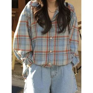 [예쎄][귈림] 캐주얼 체크 루즈핏 셔츠(G6SBL031P)