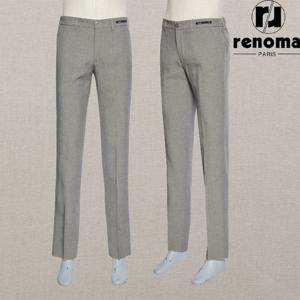 [레노마캐주얼][기간한정]SS 25년 베이지 솔리드 링클프리 스판 밴딩 슬랙스 RRIMBP09AJD