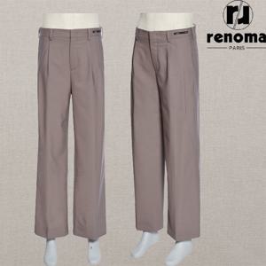 [레노마캐주얼]SS 봄여름 베이지 솔리드 원턱 스판 와이드 팬츠 슬랙스 RQMABP03AJD