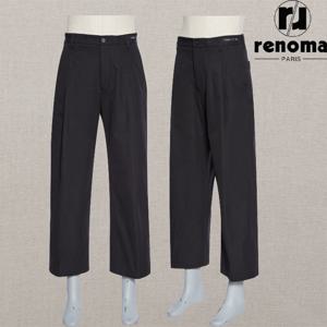 [레노마캐주얼]SS 봄여름 리얼 블랙 링클프리 원턱 와이드핏 팬츠 슬랙스 RQMBBP58AJD
