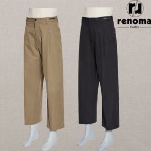 [레노마캐주얼]SS 봄여름 베이지 블랙 링클프리 원턱 와이드핏 팬츠 슬랙스 RQMBBP00AJD