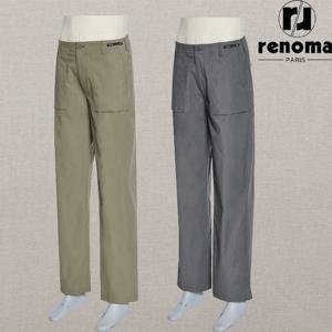 [레노마캐주얼]SS 봄여름 카키 그레이 일자 스트레이트핏 밴딩 스판 팬츠 슬랙스 RQMIBP00AJD