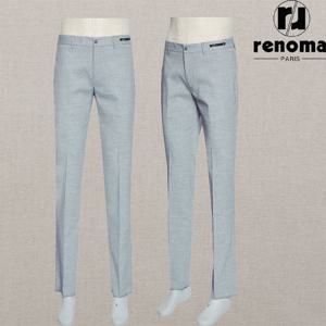 [레노마캐주얼]SS 봄여름 라이트블루 링클프리 쿨 소재 사방스판 팬츠 슬랙스 RQPFCP54AJD
