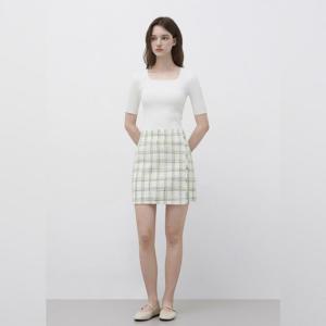 잇미샤 프린지 트위드 미니 스커트 ITQ4WSK560