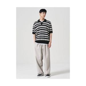 에잇세컨즈 8SECONDS 워시드 와이드 밴딩 팬츠 라이트 그레이 424821LY52 405248