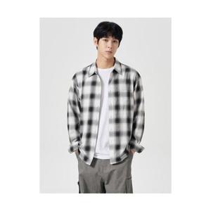 에잇세컨즈 8SECONDS 옴브레 체크 셔츠 블랙 (424964FY15) 424964FY15 405527