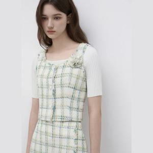 잇미샤 프린지 트위드 베스트 ITQ4WVS560