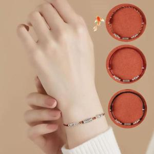 부적 순은도금 행운 매듭팔찌 기원 물고기 잉어 팔찌 s925