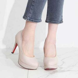 여성 가보시 굽높은 하이힐 펌프스 둥근코 구두 힐펌프스