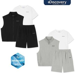 디스커버리키즈 DKAZ33063 키즈 프레시벤트 베스트+반팔티+6부 팬츠 3SET