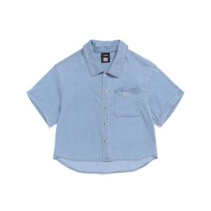 내셔널지오그래픽키즈  (K262GSH040) 여아 텐셀데님 데님 반팔셔츠