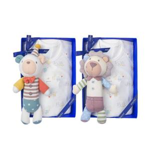 [압소바]압소바 올리버 오가닉 배냇슈트+딸랑이 A1B10106-AXC-G