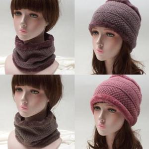 비니 니트 털 넥워머 S1458