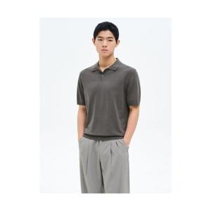 에잇세컨즈 8SECONDS 포멀 카라 반소매 니트 애쉬 425551LY24 405746