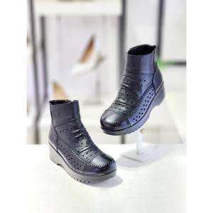 세레스 세이브존06 소가죽 통굽 앵클 부츠 5cm KR30J39