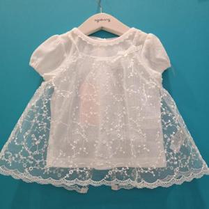 아가방 CB01 로랑 레이스 레이어드 반팔티 01T331061