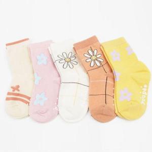 예쁜여아양말 깜찍한 플라워 패턴 유아동 양말 5족 꽃모양 삭스