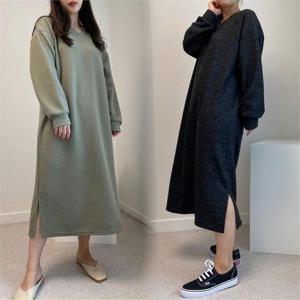 [강물처럼]위쉬몰 HG 브이넥타임슬릿원피스(B141H010) 빅사이즈