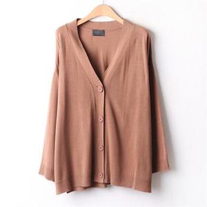 [강물처럼]아이우먼 단추오버니트가디건 RMA926M010 빅사이즈 (6