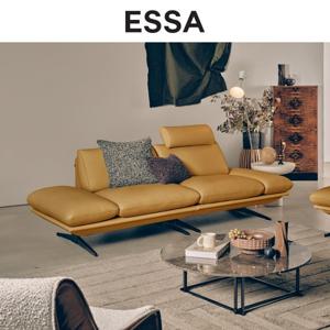 [에싸] 카미노 와이드 3인 베티버 천연 면피 통가죽 소파+스툴