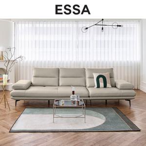 [에싸] 다즈 4인 스윙기능 베티버 천연 면피 통가죽 소파