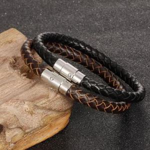 학생팔찌 모던 커플 데일리 가죽 남성 팔찌