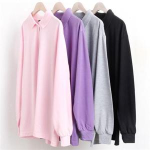 [강물처럼]빅사이즈사랑해요 3198L010 일상 카라 긴팔티 PC (613