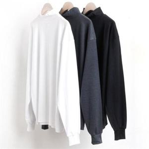 [강물처럼]빅사이즈사랑해요 3209L010 일상 긴팔 반폴라 티 PC (