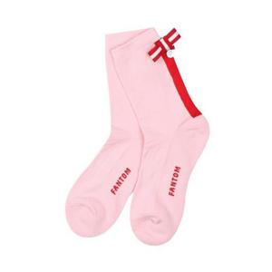 [팬텀][팬텀골프] 여성 리본 장식 배색 중목 양말 221F1SC202_PK